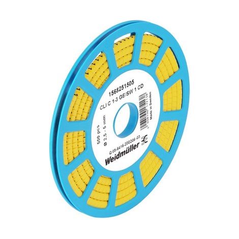 Weidmüller CLI C 1-3 GE/SW 1 CD Kennzeichnungsring Aufdruck 1 Außendurchmesser-Bereich 2.5 bis 5 mm