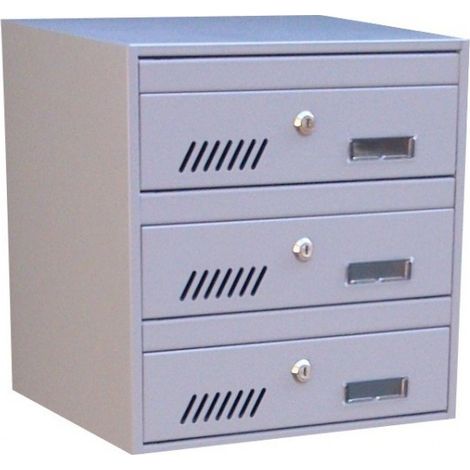 Boîtes aux lettres collective 3 compartiments RAL 9006