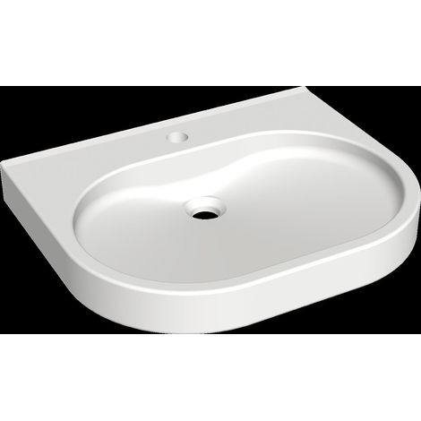 KWC Waschtisch, Variuscare, MIRANIT, 550x120x450 mm, Barrierefrei (1/2)