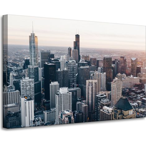 Leinwanddruck Chicago Architektur 90x60 cm USA Polen Städte