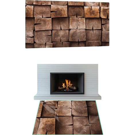 CHIMENEA DE CRISTAL PARA ESTUFA CON BASE DE CRISTAL TEMPLADO DE 52x35 cm CON GRÁFICOS BALE (1/5)