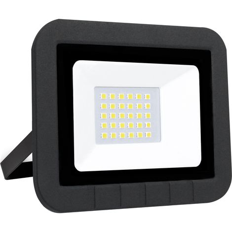 Projecteur LED plat noir Mattel IP65 10W froid (1/2)