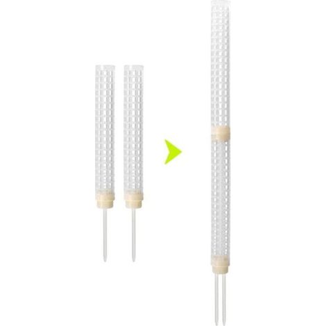 Juego de 2 postes de soporte de espuma para plantas, material plástico inocuo, 25 cm de altura. (1/5)