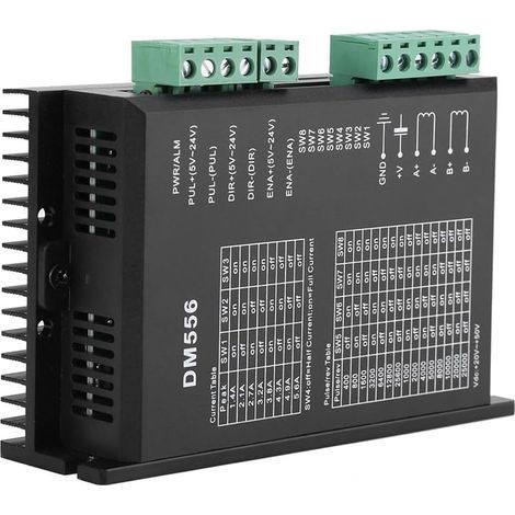 Motore passo-passo digitale DM556, driver per motore passo-passo a 2 fasi, controller per motori passo-passo 42/57 V, 24V-50V DC (1/5)