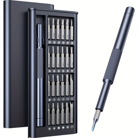 25 en 1 Kit De Tournevis de PréCision,Mini Set Outils Portables Avec,Tournevi Triangle,Cadeaux Homme,Pour Macbook,iphone,Switch,Ps4,Ps5,Laptop,Lunettes,Montres,Bike,Toy (1/5)