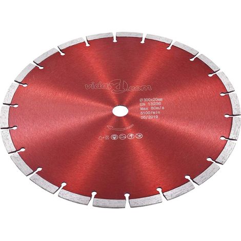 vidaXL Disco de corte de diamante acero 300 mm (1/2)