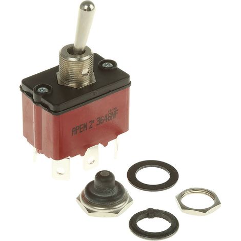 APEM 3646NF/2 3646NF/2 Interruttore a levetta 250 V/AC 6 A 2 x On / On Permanente 1 pz. (1/3)