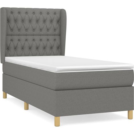 Maison Exclusive - Boxspringbett mit Matratze Dunkelgrau 100x200 (1/5)