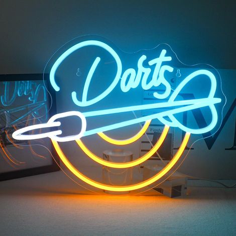 Darts Signs Neon, Led Bar Tray Light Wall Advertising, Games Led Neon Game Room Home Beer Club Man Cave Party Decoration (1/5)