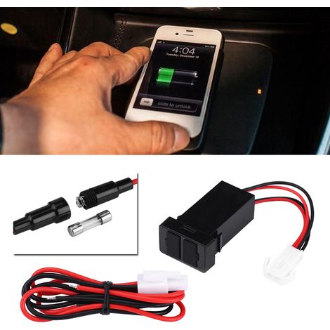 Chargeur Voiture 12V-24V 2.1A Double Port USB Adaptateur Prise pour Téléphone Toyota (1/5)
