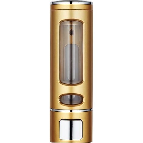 Distributeur De Savon Simple De 400 Ml, Distributeur Mural De Gel Douche, Pot À Savon, Accessoires De Toilette De Salle De Bain, Doré (1/5)
