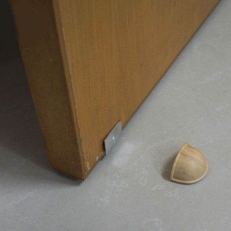 Butoir de Porte Magnétique en Acier Inoxydable Butées Arrêts de Porte Door Stoppers pour Montage Mural ou au Sol avec un Auper Pouvoir D'aspiration,Beige (1/4)