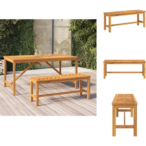 Gartenbänke - Living Gartenbank 110 cm Massivholz Akazie (1/5)