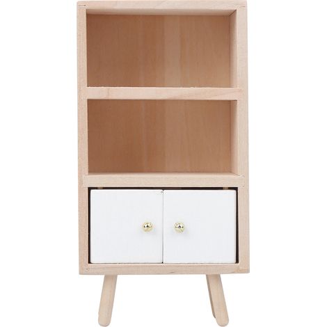 Meuble Miniature 1:12 pour Maison de Poupée, Buffet en Bois Décoratif Accessoire (1/5)