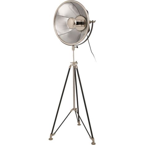 Lampadaire Design Vintage "Bowie" 157cm Noir & Argent (1/2)