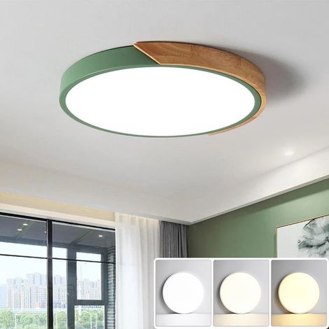 Plafonnier LED 50CM, Plafonnier en métal, Plafonnier Moderne 48W, Lumières Décoratives Vertes, 3 températures de couleur (3000K6000K) (1/5)