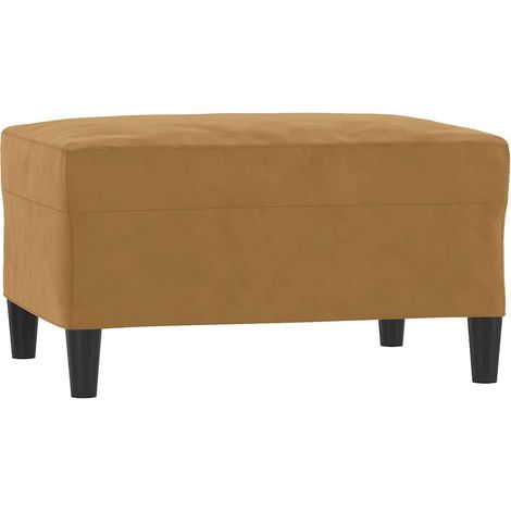 Repose-pied Marron 70x55x41 cm Velours (1/5)