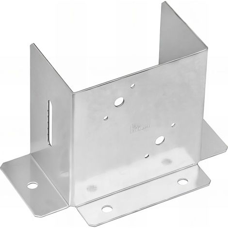 Pied de poteau ouvert galvanisé à visser - 150 x 154 x 2,5 mm (1/4)