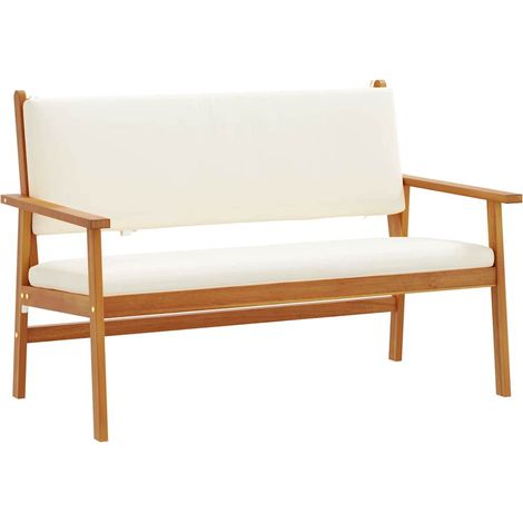 Banc de jardin,Banquette de jardin,Chaise avec coussin Marron Bois d'acacia massif CFW17244 (1/5)