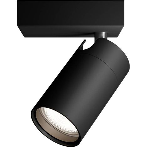 Philips Idris Faretto da superficie per bagno con 1 punto Luce (Nero) - Attacco GU10 (1/5)