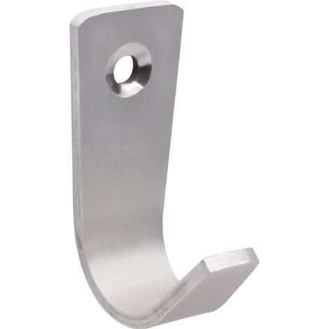 Wandhaken aus Edelstahl mit einem Loch – ideal zum Aufhängen von Mänteln und Hüten (silber, 1 Stück) (1/5)