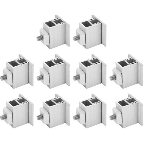 Set mit 10 verstellbaren Aluminium-Zentralklemmen für Photovoltaik-Solarmodule – Montagehalterung zur Befestigung von Solarmodulen