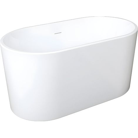 Vasca da bagno freestanding ovale 180 L 130 x 71 x 58 cm Bianco Acrilico - APOGON