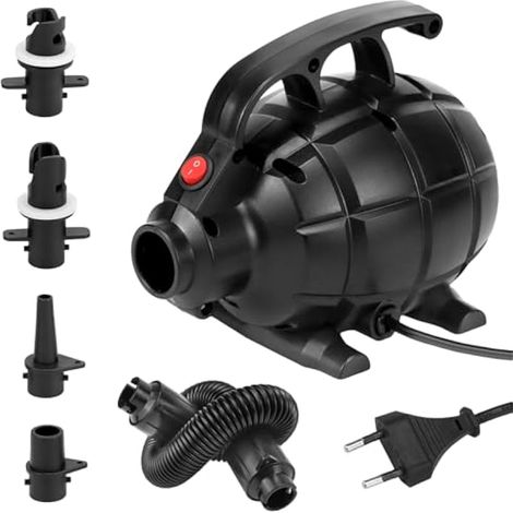 Pompe à air électrique 600 W, Pompe silencieuse et Portable avec 5 Buses, idéale pour Les Tapis de Piste d'air, Les Bateaux gonflables, Les bouées et Plus Encore (1/5)