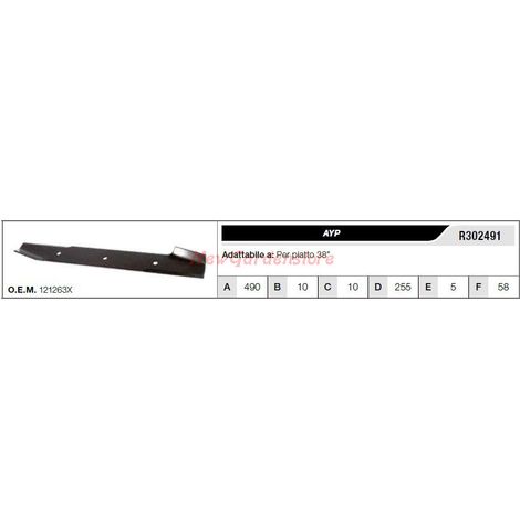 AYP Klinge für Rasentraktor Rasenmäher Mäher 38" flach 38" R302491 532121263