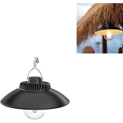 RHG LAMPE DE CAMPING À LED PLAFONNIER RECHARGEABLE LUMIÈRE CHAUDE 3000K CROCHET PORTABLE