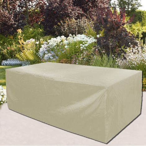 Gartentischabdeckung 1709470cm Schutzhülle für Gartenmöbel Strapazierfähige Gartenliegeabdeckung 420D Oxford wasserdichtes Gewebe UV-beständige Gartenmöbelplane (Beige) (1/5)