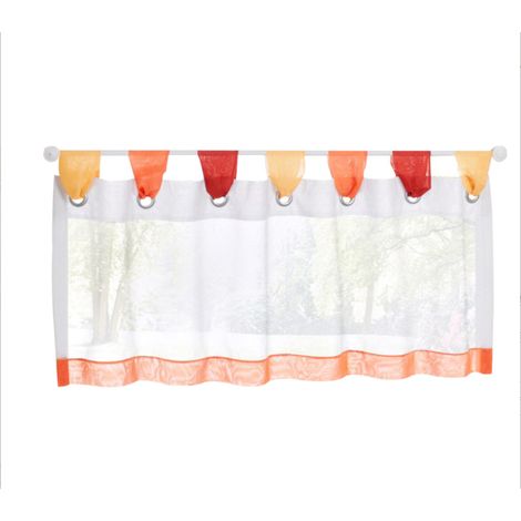 Rideau coloré pour café, cuisine, bureau, chambre (orange 60120cm) (1/5)
