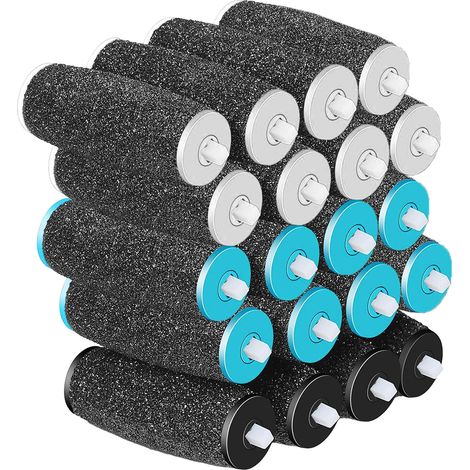 Rouleaux de rechange [Lot de 20] pour lime électrique Scholl Velvet Smooth, 3 grains, recharge de pierre ponce. (1/5)