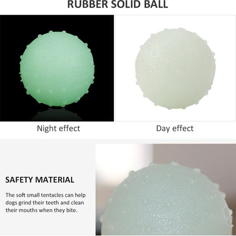 Balle lumineuse pour chien, résistante aux morsures, jouet doux et interactif pour chiots (1/3)