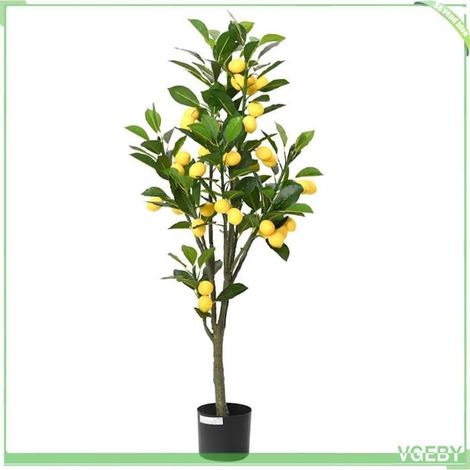 4103589 Citronnier artificiel 136 feuilles 120 cm vert (1/5)