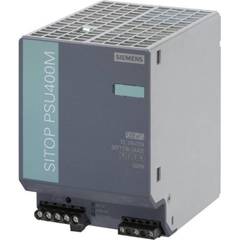 Alimentation rail DIN Siemens SITOP PSU400M 24 V/20 A 28.8 V/DC 20 A 480 W 1 x S92842 (1/2)