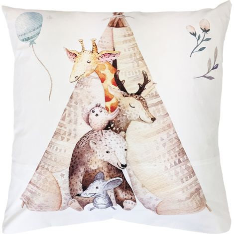 Taie d'oreiller percale de coton TIPI 65x65 cm (1/5)