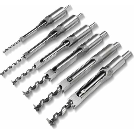 Foret À Alésage Carré - Acero Templado HRC 48-50 - Para Madera - 6 Unidades 6,4 mm 8 mm 9,5 mm 12,7 mm 14 mm 16 mm (1/5)