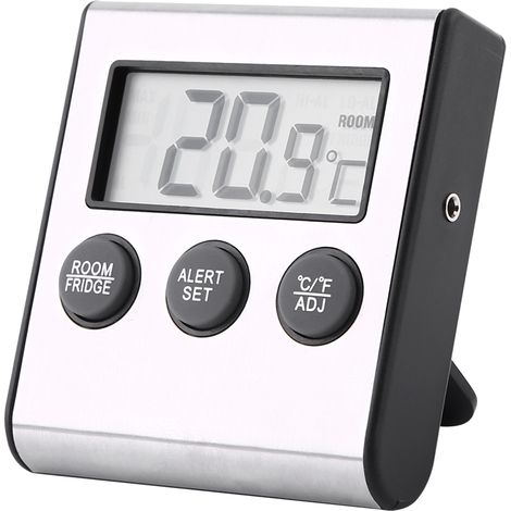 Thermomètre numérique LCD pour réfrigérateur avec support et aimant (1/5)