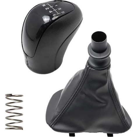 Noir Pommeau Levier Vitesses 6 Rapports Soufflet Levier Boîte Manuelle 6 Vitesses Compatible Avec Vito Viano W639 2003-2010 [CA72] (1/5)