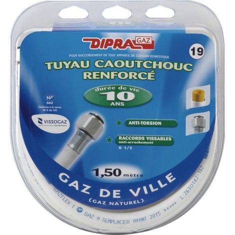 Tuyau Gaz Naturel Dipra 1.5m Flexibilité Et Sécurité Gaz Naturel - Dipra