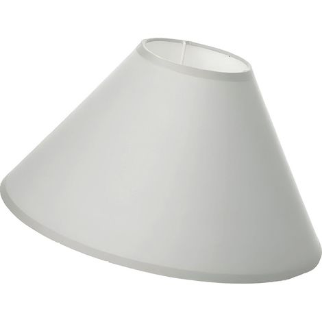 Abat-jour gris 30 cm – Polyester et métal – Hauteur 18.5 cm – Diamètre 30 cm pour douilles E14 et E27 – Unimasa (1/3)