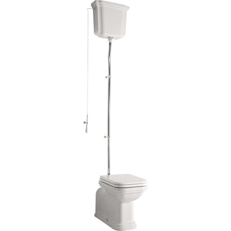 Sapho Kerasan Waldorf - WC combinato, scarico vario, bianco/cromo WCSET19-WALDORF (1/2)
