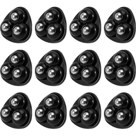 Lot de 12 mini roulettes autocollantes en acier inoxydable, pivotantes à 360°, universelles pour appareils de cuisine. (1/5)