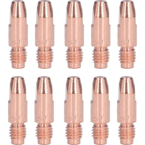 10 embouts de contact en cuivre, embouts conducteurs de rechange pour torches de soudage, accessoire 36KD1.0 (1/4)