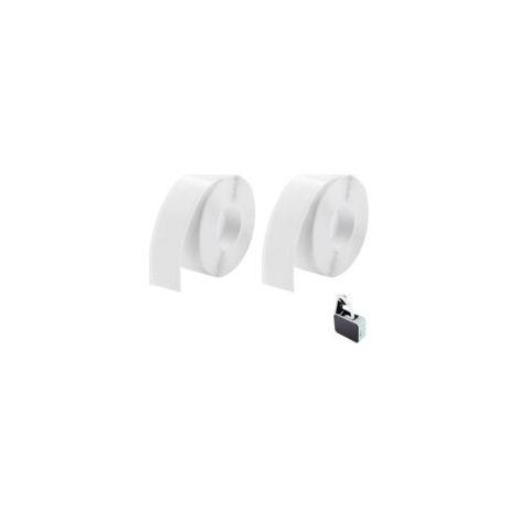 Confezione da 2 rotoli di etichette autoadesive P15, 12 mm x 40 mm, compatibili con stampanti di etichette P15, adatte per l'organizzazione di casa, ufficio, scuola e magazzino, bianche, 160 - Crezuo
