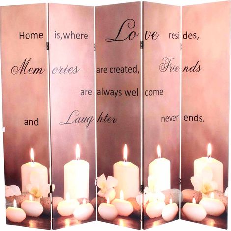 LED-Paravent Candles, Trennwand Raumteiler, Timer netzbetrieben 180x200cm 15 LEDs (1/5)