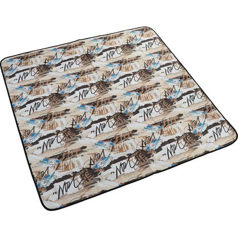 Couverture de pique-nique imperméable en PVC extra large et portable pour la plage, les voyages, le camping et la randonnée (145 x 150 cm). (1/5)