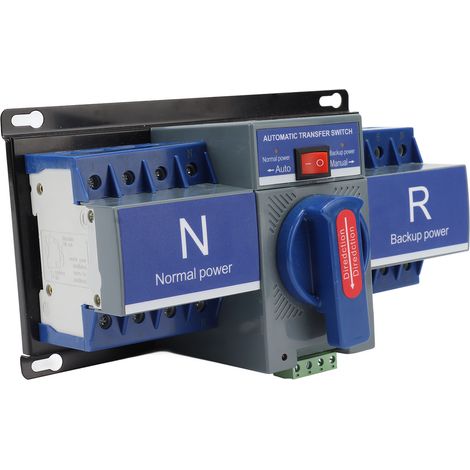 Automatischer Umschalter mit dualer Stromversorgung (PC 400 V AC), Überlastschutz, ABS-Gehäuse, Netzschalter für Banken (1/5)