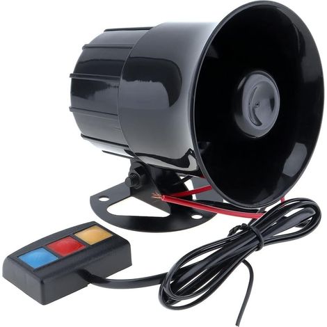 Sirène d'Alarme Voiture, 12V 30W d'Avertissement pour Voiture et Moto (1/5)